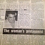 Newspaper article as Woman Protagonist on Director and Filmmaker Avtar Bhogal 